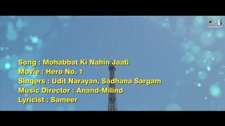 Mohabbat Ki Nahin Jaati Mohabbat Ho Jaati Hai _ Hero No.1 _ Govinda_ Karisma _ Udit Narayan_ Sadhana