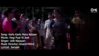 Karlo Karlo Mera Aitbaar Yaro - Lyrical _ Hogi Pyaar Ki Jeet _ Ajay Devgn _ Udit Narayan _ 90_s Hits