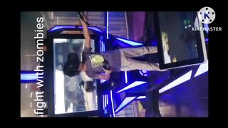 playing VR game