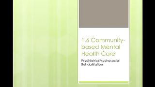 Community Mental Health Care.