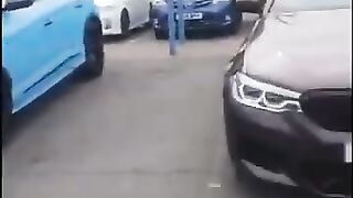 Blue Lamborghini Car Crash ????