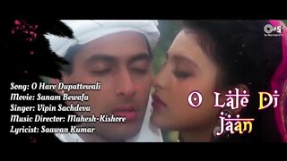 O Hare Dupattewali - Lyrical _ Salman Khan _ Sanam Bewafa _ Vipin Sachdeva _ 90_s Hits