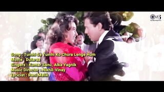 Tumhi Se Tumhi Ko Chura Lenge Hum Lyrical _Dulaara_Govinda_ Karishma Kapoor _Kumar Sanu_ Alka Yagnik