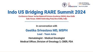 Geetika Srivastava Presenting a Presentation on Team Asha at Indo US Bridging RARE Summit 2024