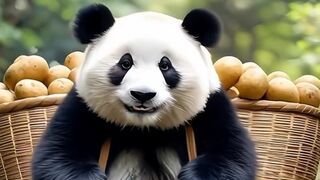 Funny Video Cute Panda farming