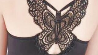 Butterfly Embroidery Front Closure Wireless Soft Bras