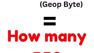Q & A 1 GeopB -Brontobyte