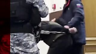 Russia concert hall attack suspects dragged into Moscow court. #Shorts