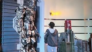 Megatron attacked by hybrid human.