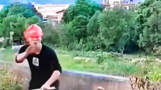 In prank by snake