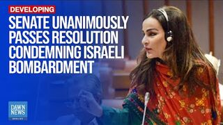 Senate Unanimously Passes Resolution Condemning Israeli Bombardment