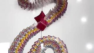 Watch This Mesmerizing Card Domino