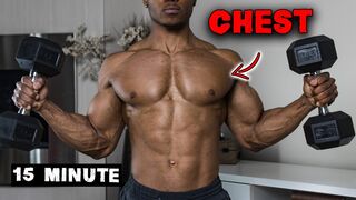 15 Minute Dumbbell Chest Workout At Home | No Bench Needed!