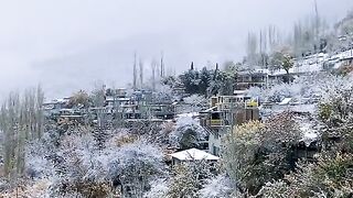 pakistan beautiful snowfall view