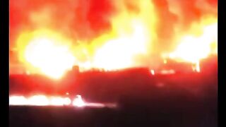 НОВОШАХТИНСКИЯТ НПЗ ГОРИ СЛЕД АТАКА НА БПЛА