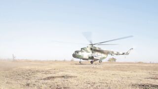 Military Helicopter Take Off