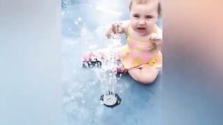 Cute Baby Playing Water _ Baby Videos