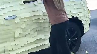 He fill up full car with papers