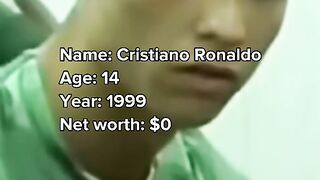 Cristiano Ronaldo before and after success.⚽️