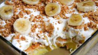 PAVÊ DE BANANA CARAMELIZADA
