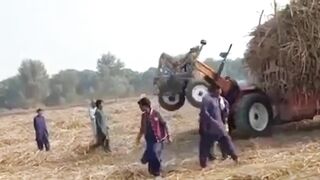 Meanwhile on a tractor in India
