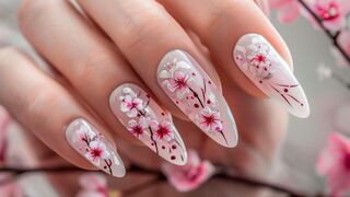 Black and White Valentine Nail Art