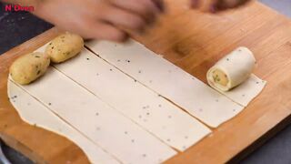 POTATO ROLL SAMOSA | ALOO SAMOSA | EASY POTATO SNACKS | N’Oven