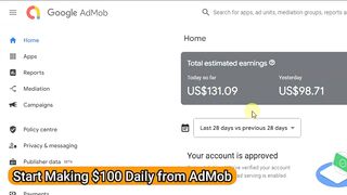 EARN MONEY ???? $100 daily from Google AdMob 2025