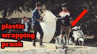 PLASTIC WRAPING PEOPLE PART 1 |MOST DENGEROUS PRANK EVER..| PRANK IN INDIA