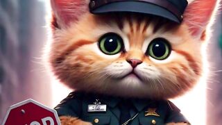 Kitten the officer #cat #ai #kitten