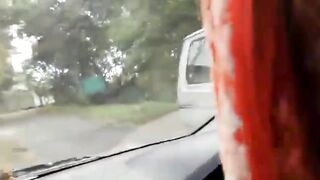 Leopard attacks car