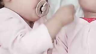 Cute crazy and legeless baby