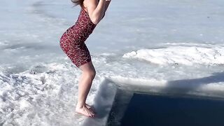 A famous Russian girl who never gets cold