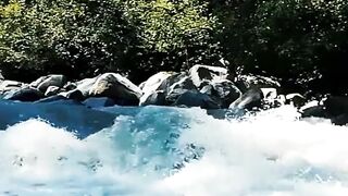 beautiful scenes of water falls from mountains