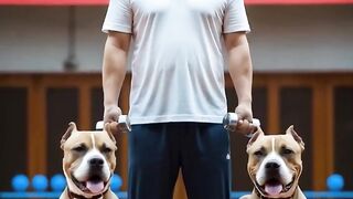 Staatspräsidenten die mit ihren Hunden trainieren