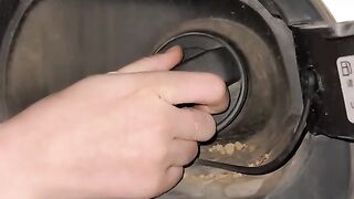 a smell of gasoline inside the car
