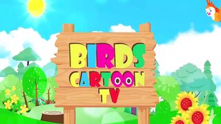 Birds cartoon crows and sparrow story