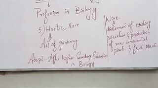 Horticulture (Carriers in biology) ch no 1 introduction to biology class Nine Lec no 5d