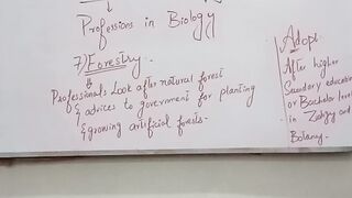Forestry (Carriers in biology) Ch no 1 introduction to biology class Nine Lec no 5g