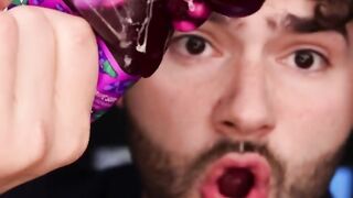 Purple ASMR Snacks vs Cavities !?