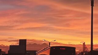 Sunset in the city