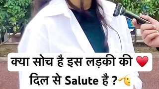 क्या सोच है इस लड़की की ♥️ दिल से Salute है