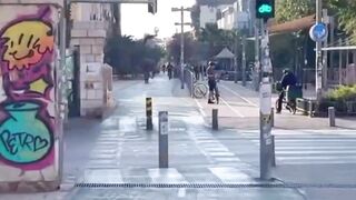 accident between trottinette and bicyclette