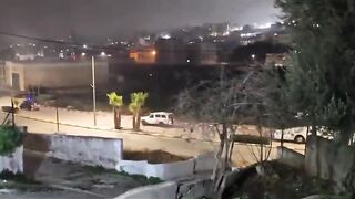 Buses of Palestinian prisoners (male & female), released as part of the exchange deal