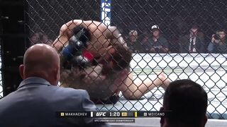 This is how Islam Makhachev (27-1) submitted Renato Moikano in the first round