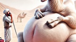 White pregnant camel rescued by rescueteam