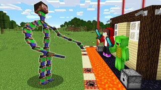 Giant Steve vs Security House Minecraft