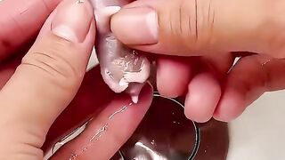 The girl adopted baby hedgehog in her house