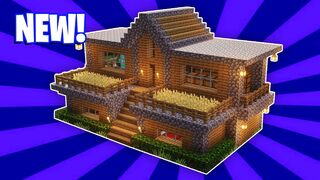 Minecraft House Tutorial 17 Large Wooden Survival House How to Build
