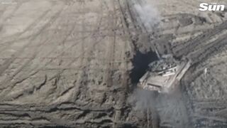 Ukrainian tank battalion blast Russian enemy targets on the battlefield